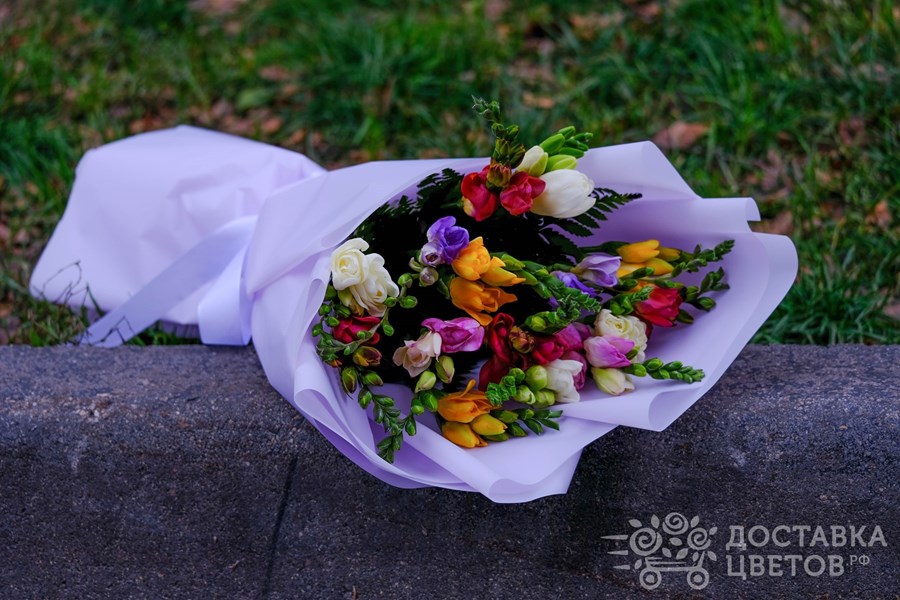 Букет Разноцветная фрезия