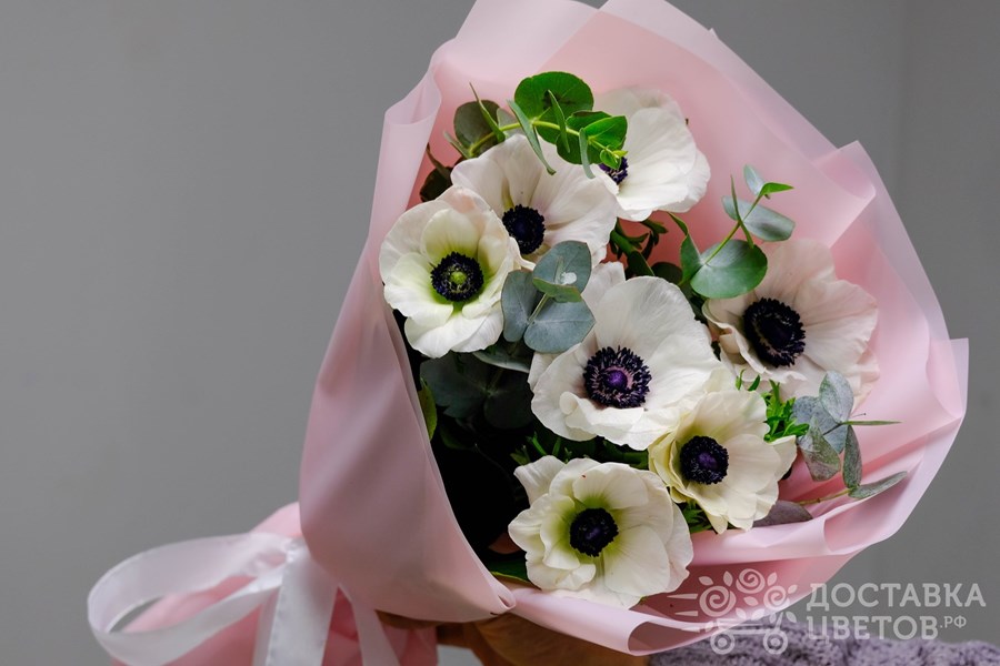 Букет Белые анемоны