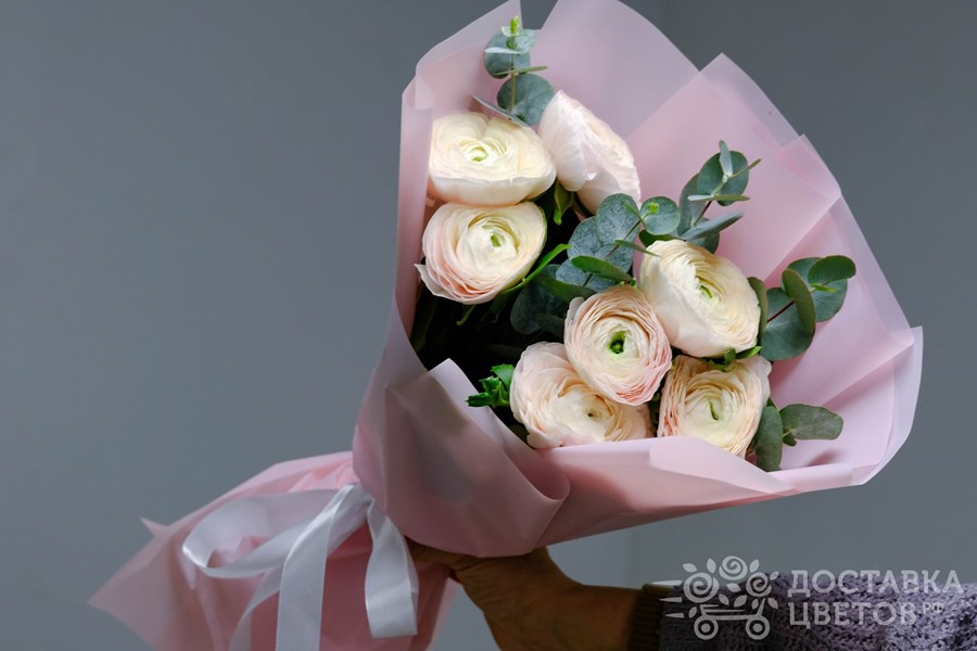 Букет Розовые ранункулюсы