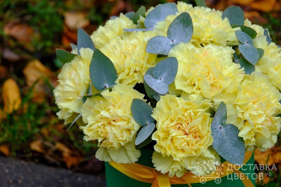 Цветы в коробке Лимончелло