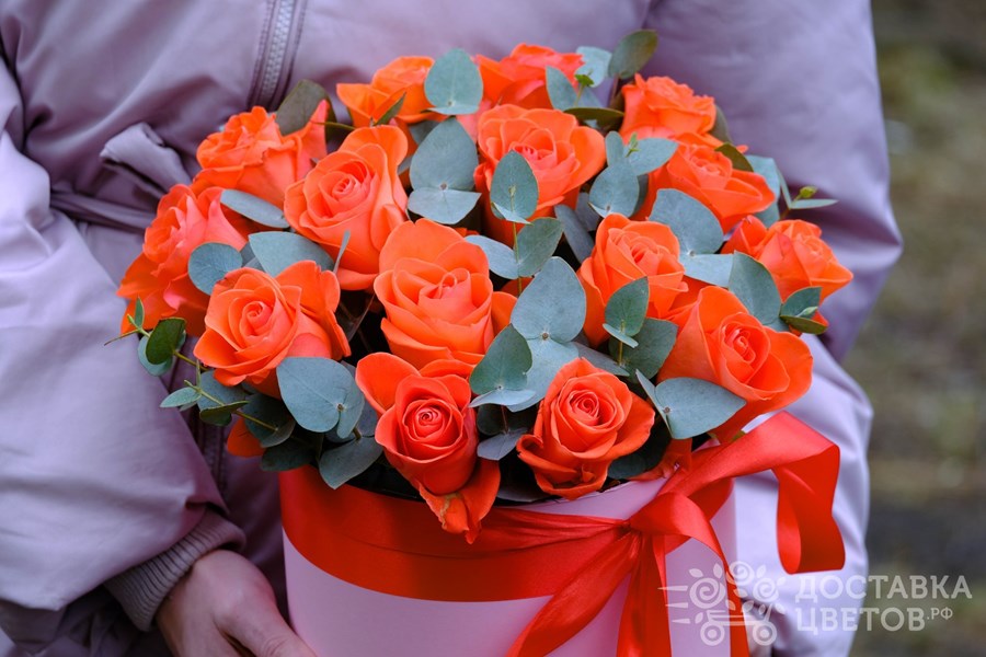 Цветы в коробке Тёплое мгновение