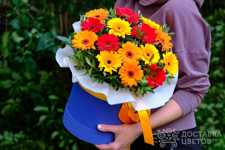 Цветы в коробке Летняя акварель