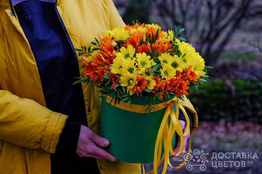 Цветы в коробке Олимпия