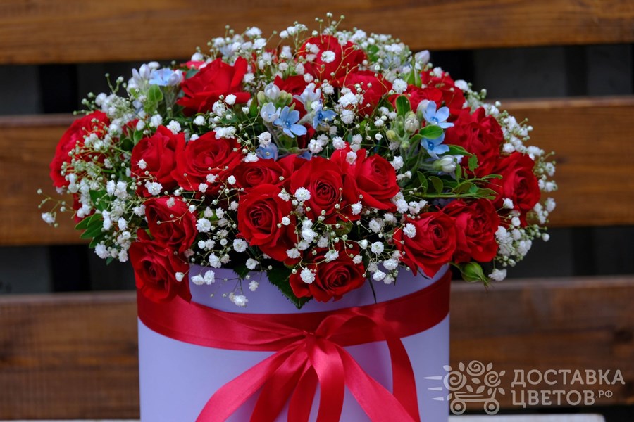 Цветы в коробке Мерцающая ночь