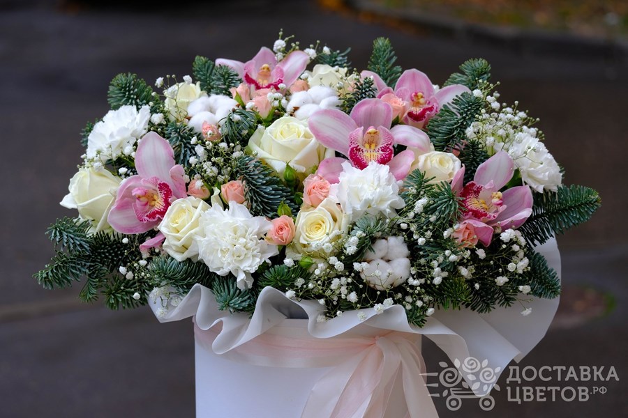 Цветы в коробке Северянка