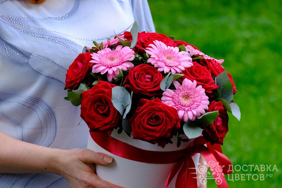 Цветы в коробке Феерия чувств