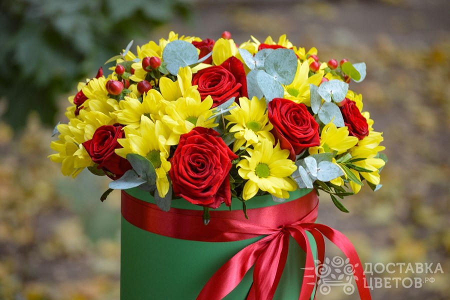 Цветы в коробке Диско