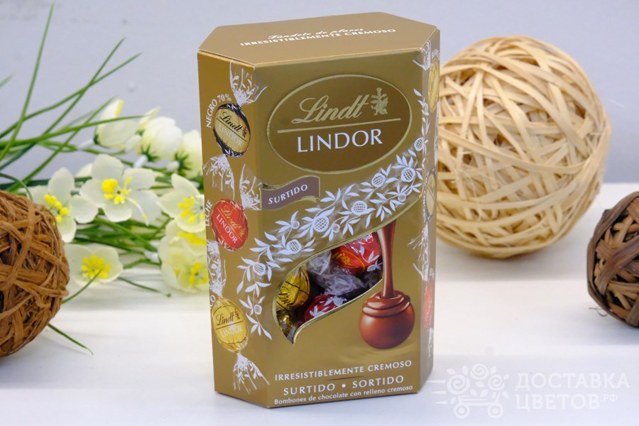 Конфеты "Lindt Lindor" Assorted Pralines со вкусом ассорти, 200 г