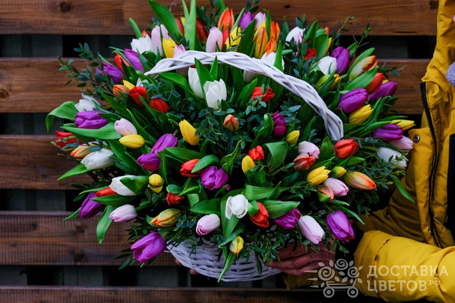 Корзина цветов Весенняя капель