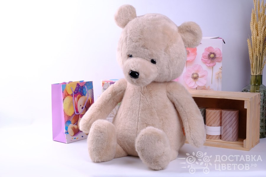 Мягкая игрушка Медвежонок Тёпа бежевый 50см