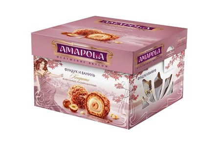 "AMAPOLA" Фундук и Ваниль вафельные, 100 г